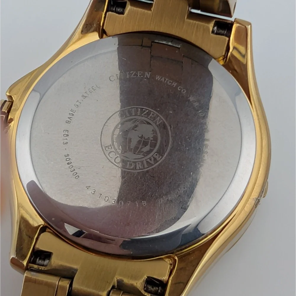 Citizen Silhouette Sport Eco-Drive Diamond Gold-Tone Watch E013-S090300 7.25
